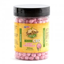 Bonbons CBD gommes à macher à la fraise – Sun State Hemp Bonbons CBD gommes à macher à la fraise – Sun State Hemp
