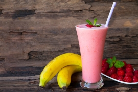 Le smoothie au CBD framboise et banane